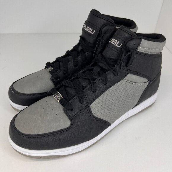 Fubu Mens 36121868 Gray Black Heritage Hi Top Lace Up Size 8 Basketball Shoes - Picture 1 of 9